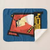Samurai Jack glimlachend futuristisch Lijst Grafis Sherpa Deken (Voorkant (horizontaal))