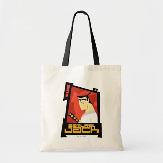 Samurai Jack glimlachend futuristisch Lijst Grafis Tote Bag (Voorkant)
