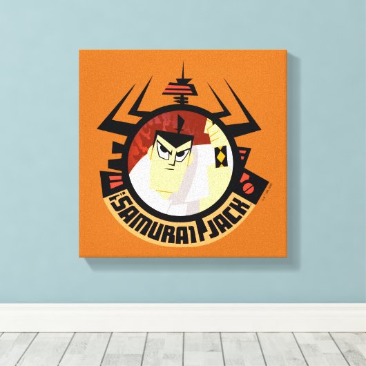 Samurai Jack In Aku Futuristic Frame Canvas Afdruk (Insitu (Houten vloer))