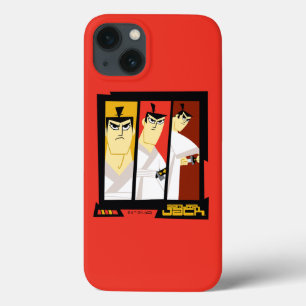Samurai Jack Karakter Tri-Paneel Futuristisch Fram iPhone 13 Hoesje