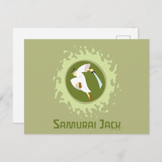 Samurai Jack Leaping Graphic Briefkaart (Voorkant / Achterkant)