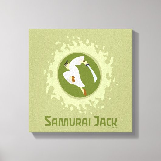 Samurai Jack Leaping Graphic Canvas Afdruk (Voorkant)