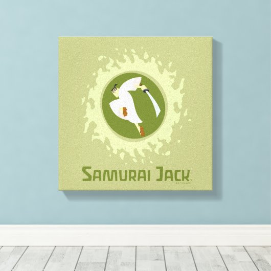 Samurai Jack Leaping Graphic Canvas Afdruk (Insitu (Houten vloer))