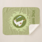 Samurai Jack Leaping Graphic Sherpa Deken (Voorkant (horizontaal))