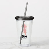 Samurai Jack Red Warrior Graphic Acryl Drinkbeker (Achterkant)