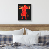 Samurai Jack Red Warrior Graphic Canvas Afdruk (Insitu (Slaapkamer))