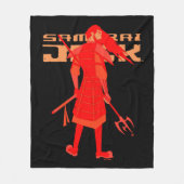 Samurai Jack Red Warrior Graphic Fleece Deken (Voorkant)
