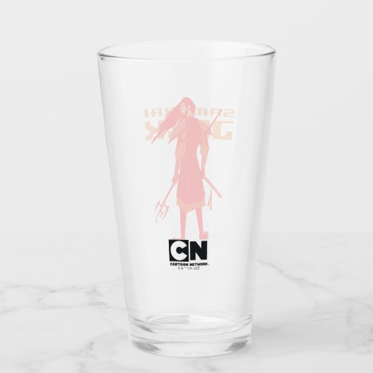 Samurai Jack Red Warrior Graphic Glas (Achterkant)