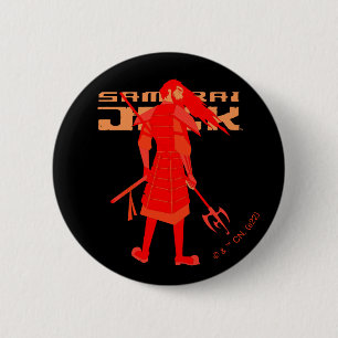 Samurai Jack Red Warrior Graphic Ronde Button 5,7 Cm