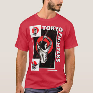 Samurai Japan Girl Clipart Style Warrior Streetwea T-shirt