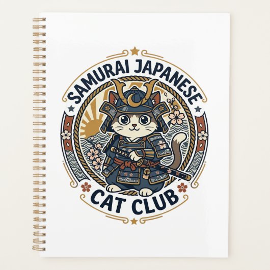 Samurai Japanse Kat POD Vector Kunst - Samurai Jap Planner (Voorkant)