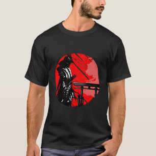Samurai Japanse Warrior Retro Art print in Samurai T-shirt