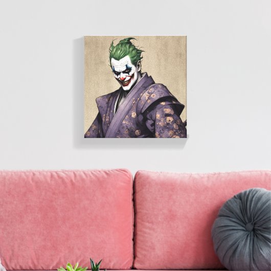 Samurai Jocker Canvas Afdruk (Insitu (Woonkamer))