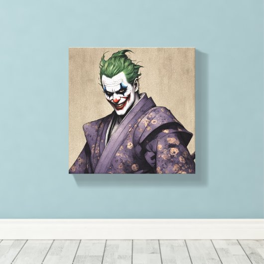 Samurai Jocker Canvas Afdruk (Insitu (Houten vloer))