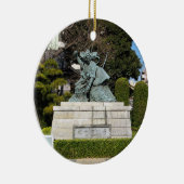 Samurai Kamakura Gongoro Kagemasa Kabuki-standbeel Keramisch Ornament (Rechts)