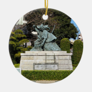 Samurai Kamakura Gongoro Kagemasa Kabuki-standbeel Keramisch Ornament