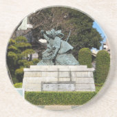 Samurai Kamakura Gongoro Kagemasa Kabuki Zandsteen Onderzetter (Voorkant)