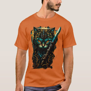 Samurai Kat De Katachtige Krijger T-shirt