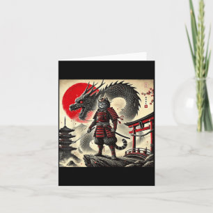 Samurai Kat Grafische Krijger Japanse Kat Ninja Ma Kaart