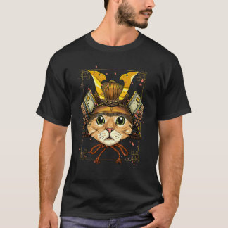 Samurai Kat Pantser Japanse Krijger Bushido Japans T-shirt