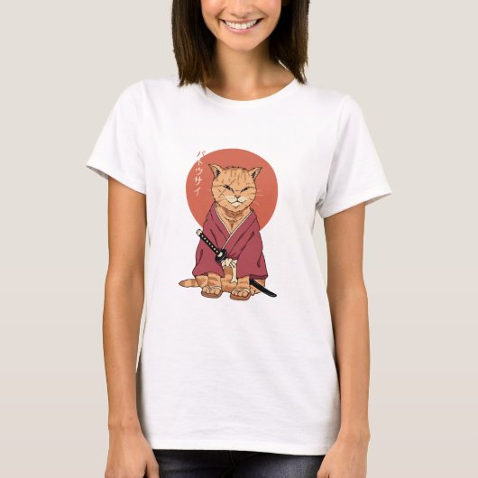 Samurai kat t-shirt (Voorkant)