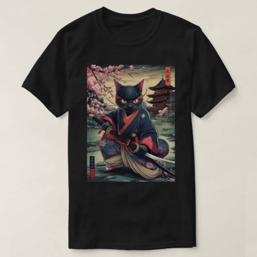 Samurai Kat T-shirt (Design voorkant)