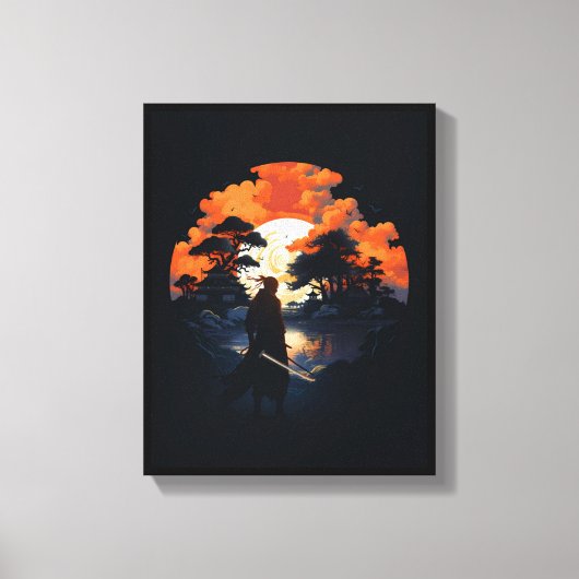 Samurai Katana Japan Ninja Warrior Canvas Afdrukke Afdruk (Voorkant)