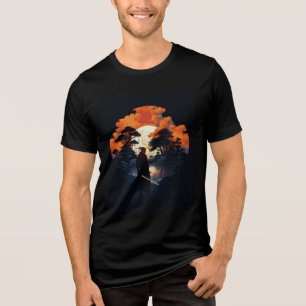 Samurai Katana Japan Ninja Warrior Tri-Blend Shirt