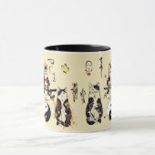 SAMURAI-KATTEN IN SKULL, SKELETON, BUTTERFLY-TATTO MOK (Midden)