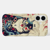 SAMURAI KATTENPORTRET MET SLANG TATTOOS Case-Mate iPhone CASE (Achterkant (horizontaal))