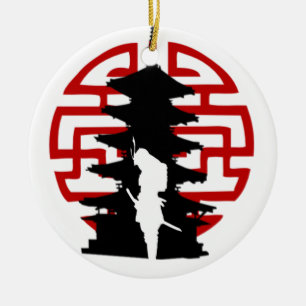 Samurai Keramisch Ornament