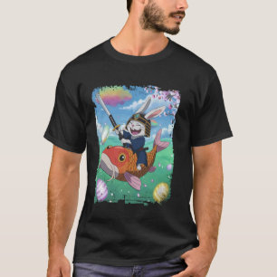 Samurai Konijn Ridder Koi Paaseieren Jacht T-shirt