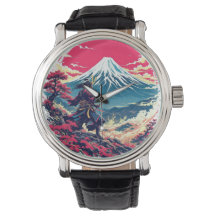 Samurai-krijger bij Mount Fuji Japanse Kunst