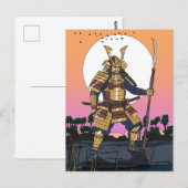 Samurai krijger briefkaart (Voorkant / Achterkant)