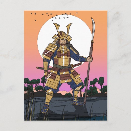 Samurai krijger briefkaart (Voorkant)