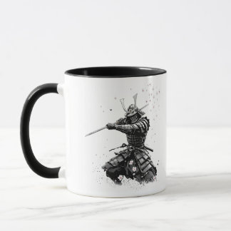 Samurai-krijger in actie Japanse kunst keramiek Mok