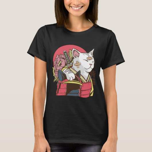 Samurai Krijger Kat T-shirt (Voorkant)