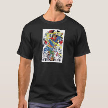 Samurai-krijger met speer-tatoeageontwerp