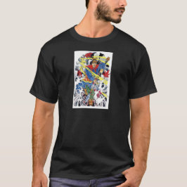 Samurai-krijger met speer-tatoeageontwerp t-shirt