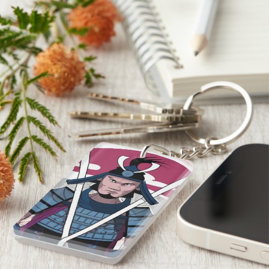 Samurai-krijger Sleutelhanger (Voorkant Rechts)