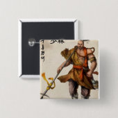 samurai-krijger vierkante button 5,1 cm (Voorkant /achterkant)