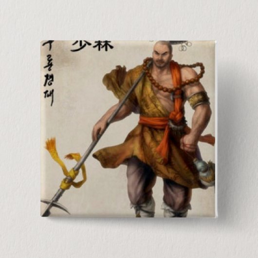 samurai-krijger vierkante button 5,1 cm (Voorkant)