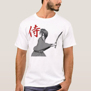 SAMURAI manga back:gevecht japan T-shirt