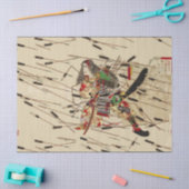 SAMURAI MASATSURA VECHT ONDER EEN PIJLSTORM TISSUEPAPIER (Craft)