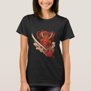 Samurai-maskers Vreesaanjagende Geest Krijger Duiv T-shirt