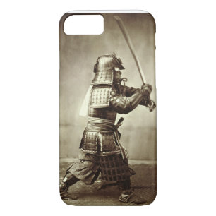 Samurai met verhoogd zwaard, c.1860 (albumen) 	iPhone 8/7 hoesje
