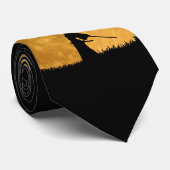 Samurai met volle maan stropdas (Opgerold)