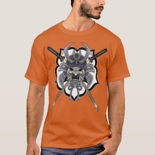 Samurai Ninja Helmet Katana Illustratie T-shirt