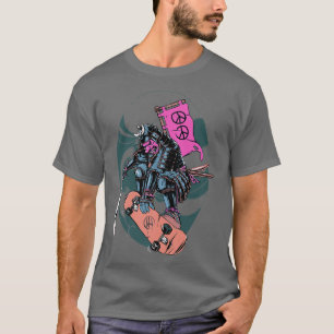 Samurai Ninja Japan Skateboard Apparel T-shirt