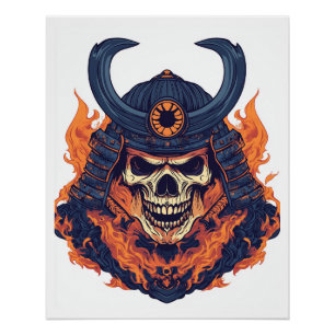 Samurai Oni Schedel Perfect Poster